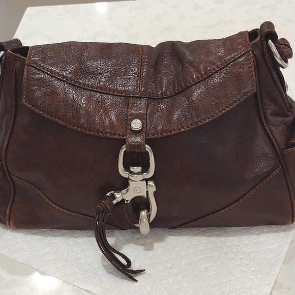 Francesco Biasia Hobo Bag Rich Soft Brown Leather / Suede - Picture 13 of 16